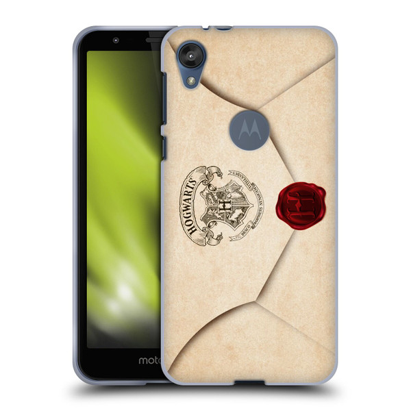 Harry Potter Hogwarts Letter Envelope Acceptance Parchment Soft Gel Case for Motorola Moto E6