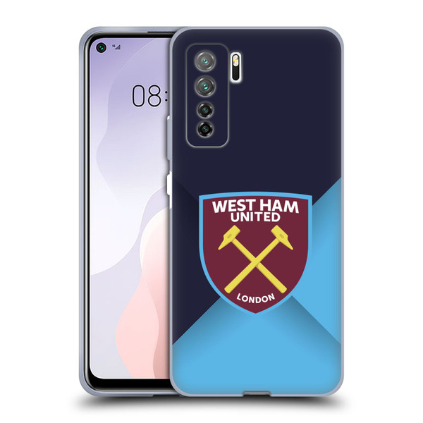 West Ham United FC Crest Blue Gradient Soft Gel Case for Huawei Nova 7 SE/P40 Lite 5G