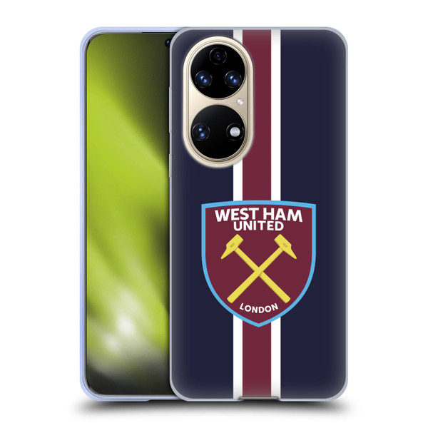 West Ham United FC Crest Stripes Soft Gel Case for Huawei P50