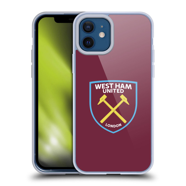 West Ham United FC Crest Full Colour Soft Gel Case for Apple iPhone 12 / iPhone 12 Pro