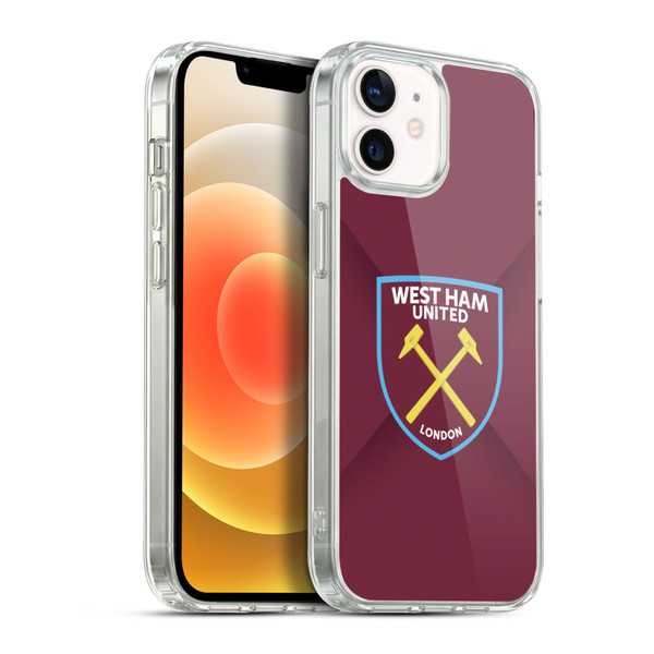 West Ham United FC Crest Gradient Soft Gel Case for Apple iPhone 12 / iPhone 12 Pro & MagSafe