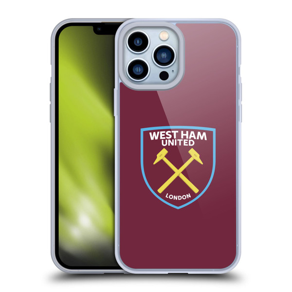West Ham United FC Crest Full Colour Soft Gel Case for Apple iPhone 13 Pro Max