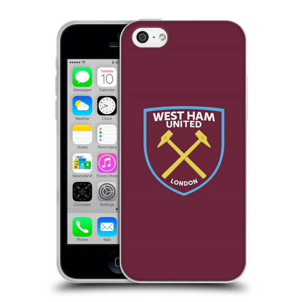 West Ham United FC Crest Full Colour Soft Gel Case for Apple iPhone 5c