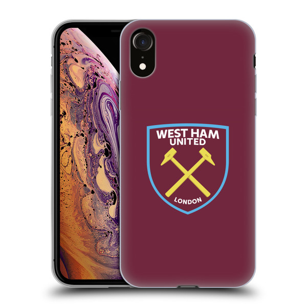 West Ham United FC Crest Full Colour Soft Gel Case for Apple iPhone XR