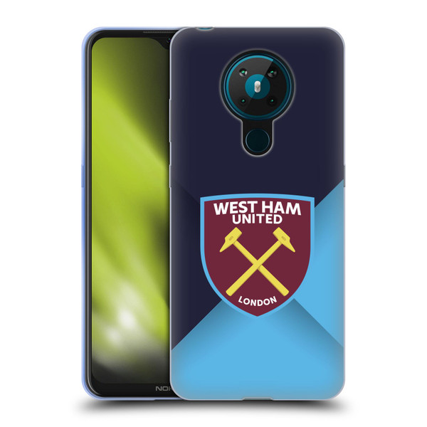 West Ham United FC Crest Blue Gradient Soft Gel Case for Nokia 5.3