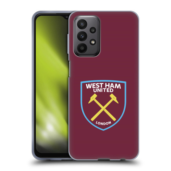 West Ham United FC Crest Full Colour Soft Gel Case for Samsung Galaxy A23 / 5G (2022)