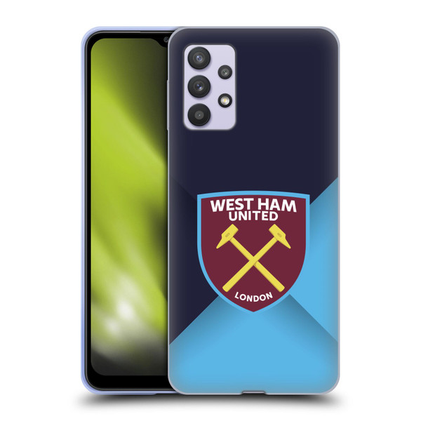 West Ham United FC Crest Blue Gradient Soft Gel Case for Samsung Galaxy A32 5G / M32 5G (2021)