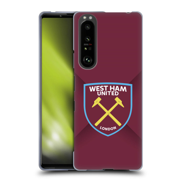 West Ham United FC Crest Gradient Soft Gel Case for Sony Xperia 1 III