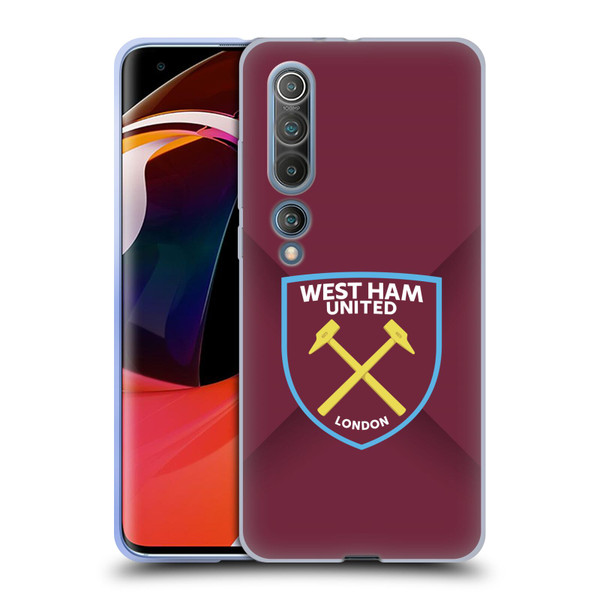 West Ham United FC Crest Gradient Soft Gel Case for Xiaomi Mi 10 5G / Mi 10 Pro 5G