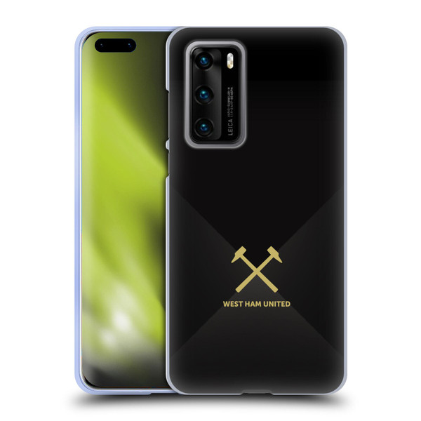West Ham United FC Hammer Marque Kit Black & Gold Soft Gel Case for Huawei P40 5G