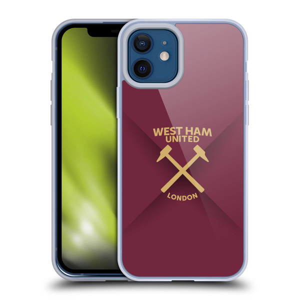 West Ham United FC Hammer Marque Kit Gradient Soft Gel Case for Apple iPhone 12 / iPhone 12 Pro