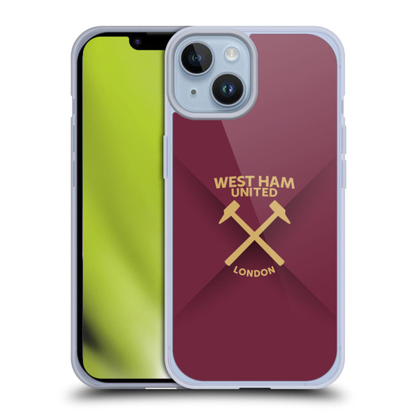 West Ham United FC Hammer Marque Kit Gradient Soft Gel Case for Apple iPhone 14