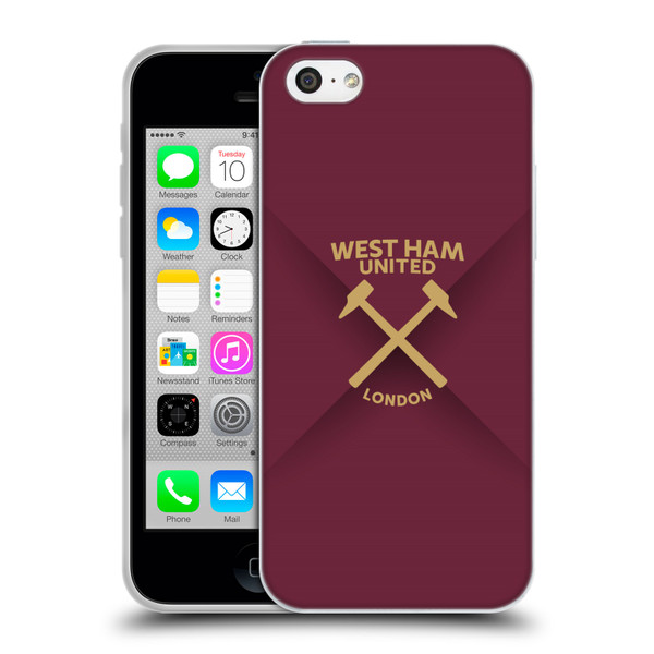West Ham United FC Hammer Marque Kit Gradient Soft Gel Case for Apple iPhone 5c