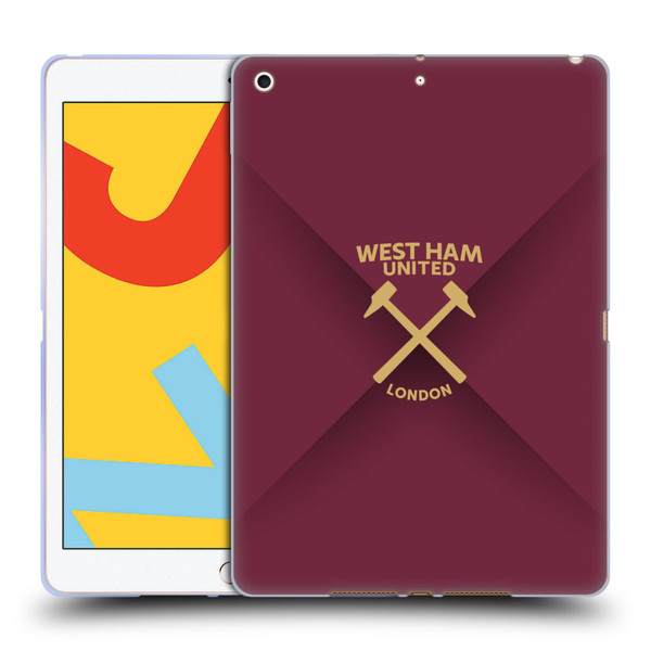 West Ham United FC Hammer Marque Kit Gradient Soft Gel Case for Apple iPad 10.2 2019/2020/2021