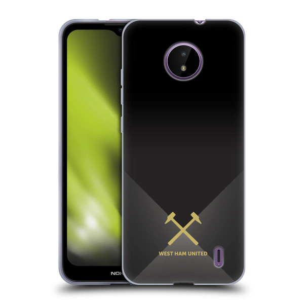 West Ham United FC Hammer Marque Kit Black & Gold Soft Gel Case for Nokia C10 / C20