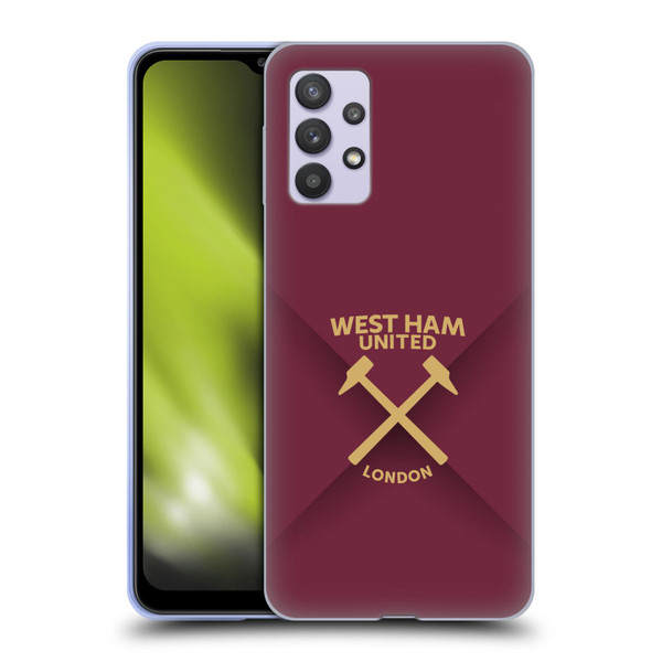 West Ham United FC Hammer Marque Kit Gradient Soft Gel Case for Samsung Galaxy A32 5G / M32 5G (2021)