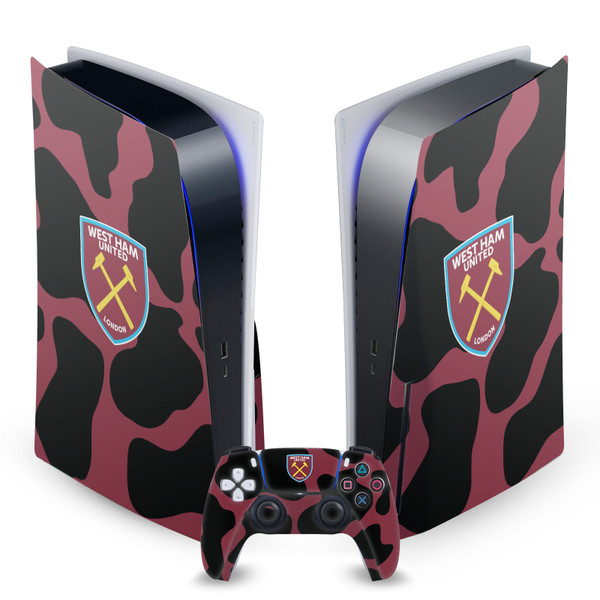 West Ham United FC Art Cow Print Vinyl Sticker Skin Decal Cover for Sony PS5 Disc Edition Bundle