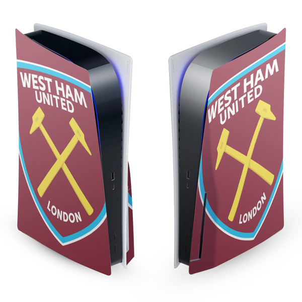 West Ham United FC Art Oversized Vinyl Sticker Skin Decal Cover for Sony PS5 Disc Edition Console