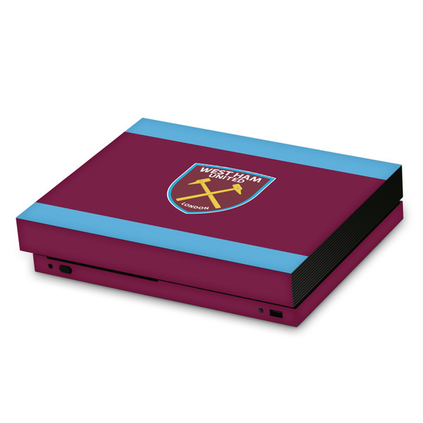 West Ham United FC Art 1895 Claret Crest Vinyl Sticker Skin Decal Cover for Microsoft Xbox One X Console