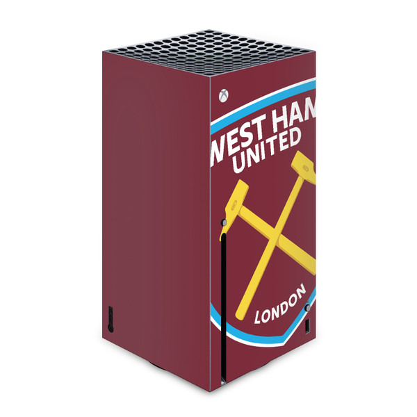 West Ham United FC Art Oversized Vinyl Sticker Skin Decal Cover for Microsoft Xbox Series X