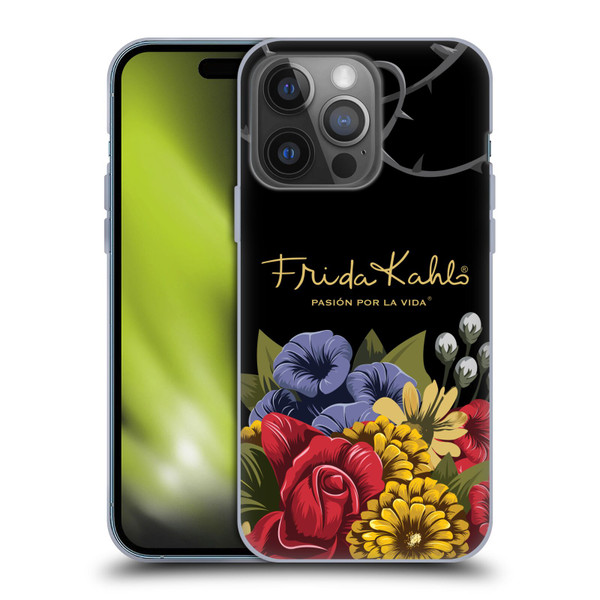 Frida Kahlo Red Florals Efflorescence Soft Gel Case for Apple iPhone 14 Pro