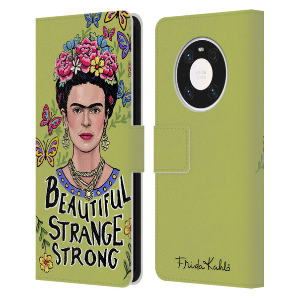 Frida Kahlo Art & Quotes Beautiful Woman Leather Book Wallet Case Cover For Huawei Mate 40 Pro 5G