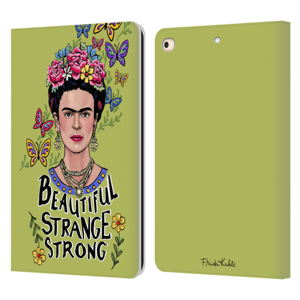 Frida Kahlo Art & Quotes Beautiful Woman Leather Book Wallet Case Cover For Apple iPad 9.7 2017 / iPad 9.7 2018