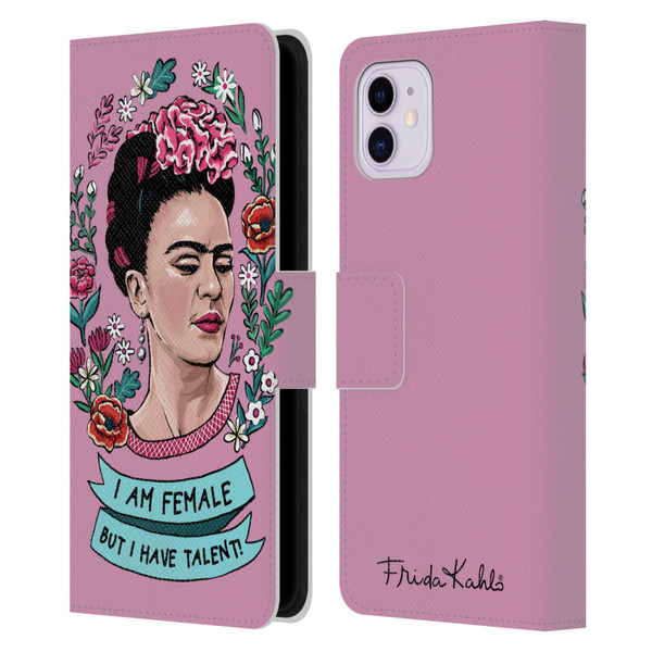 Frida Kahlo Art & Quotes Feminism Leather Book Wallet Case Cover For Apple iPhone 11