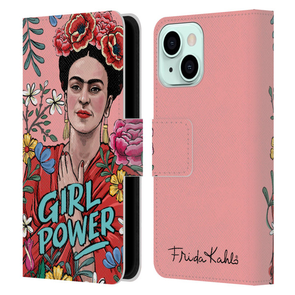Frida Kahlo Art & Quotes Girl Power Leather Book Wallet Case Cover For Apple iPhone 13 Mini