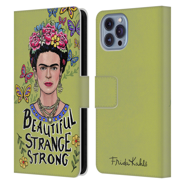 Frida Kahlo Art & Quotes Beautiful Woman Leather Book Wallet Case Cover For Apple iPhone 14