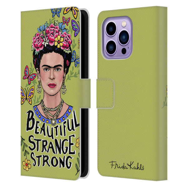 Frida Kahlo Art & Quotes Beautiful Woman Leather Book Wallet Case Cover For Apple iPhone 14 Pro Max