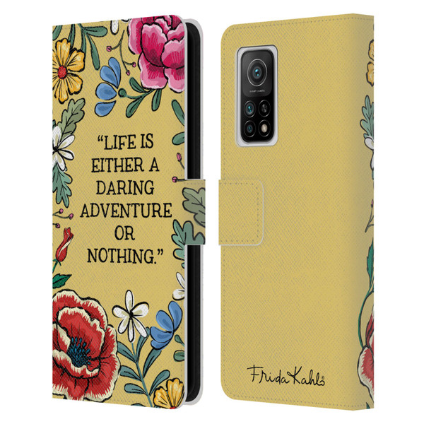 Frida Kahlo Art & Quotes Daring Adventure Leather Book Wallet Case Cover For Xiaomi Mi 10T 5G