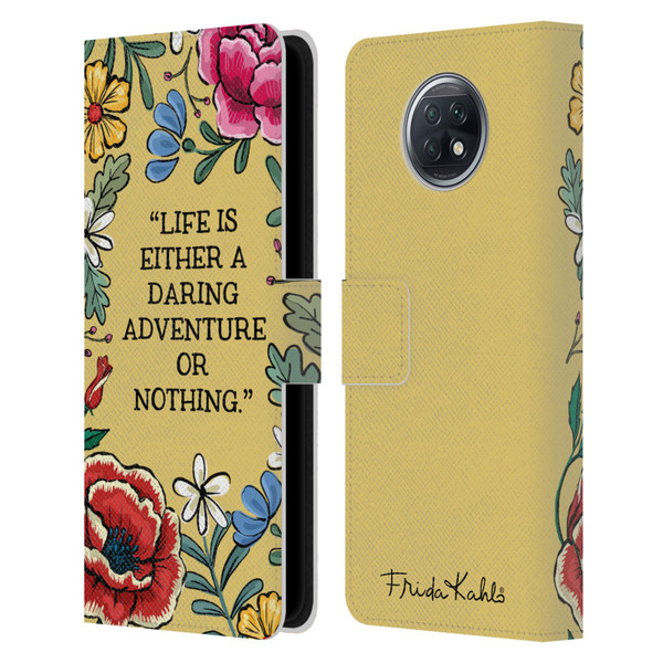 Frida Kahlo Art & Quotes Daring Adventure Leather Book Wallet Case Cover For Xiaomi Redmi Note 9T 5G