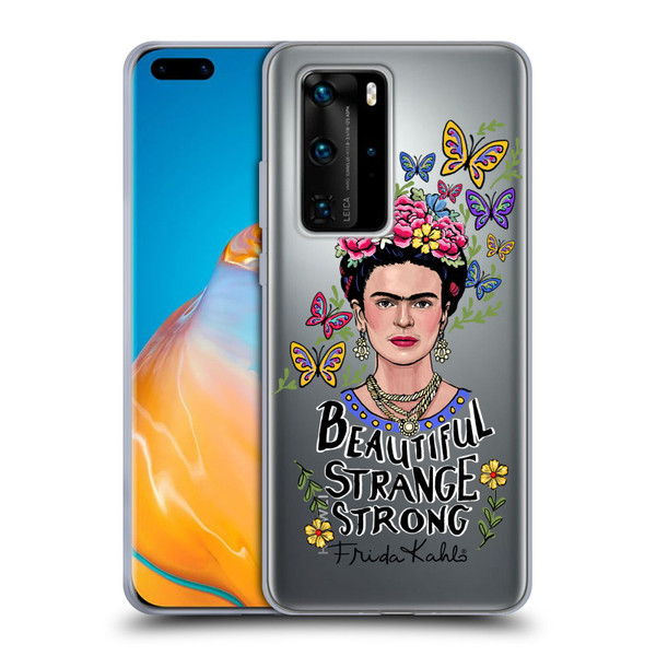 Frida Kahlo Art & Quotes Beautiful Woman Soft Gel Case for Huawei P40 Pro / P40 Pro Plus 5G