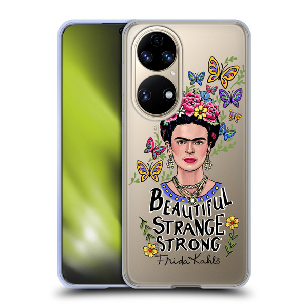 Frida Kahlo Art & Quotes Beautiful Woman Soft Gel Case for Huawei P50