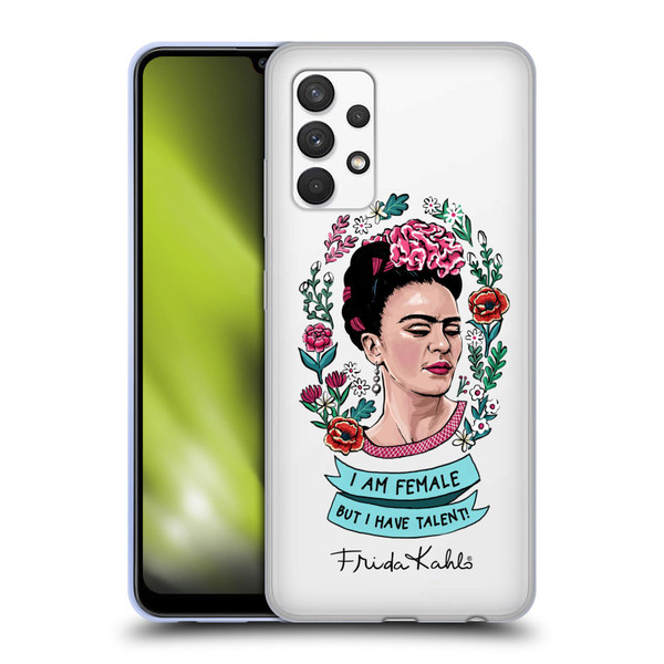 Frida Kahlo Art & Quotes Feminism Soft Gel Case for Samsung Galaxy A32 (2021)