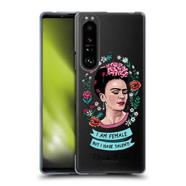 Frida Kahlo Art & Quotes Feminism Soft Gel Case for Sony Xperia 1 III