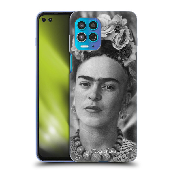 Frida Kahlo Portraits And Quotes Floral Headdress Soft Gel Case for Motorola Moto G100