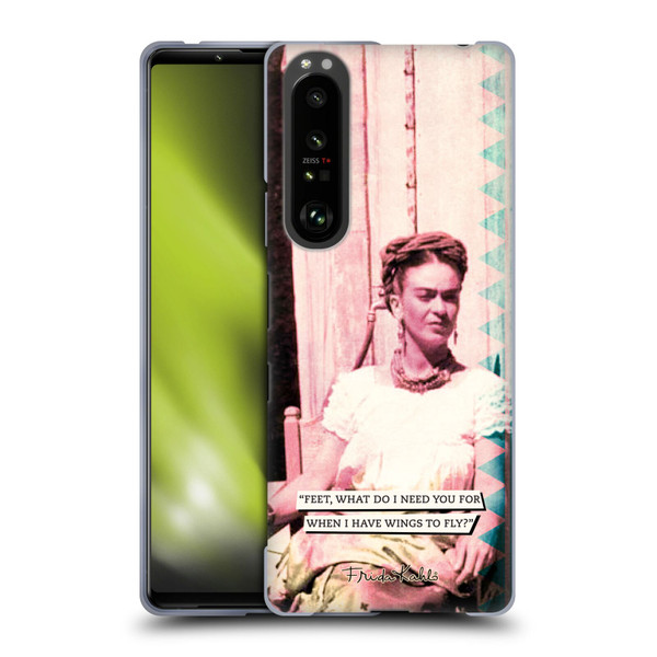Frida Kahlo Portraits And Quotes Strange Soft Gel Case for Sony Xperia 1 III