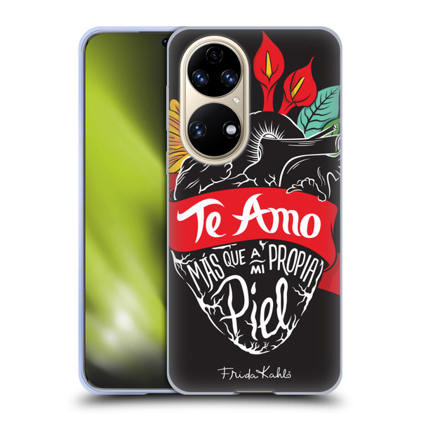 Frida Kahlo Typography Heart Soft Gel Case for Huawei P50