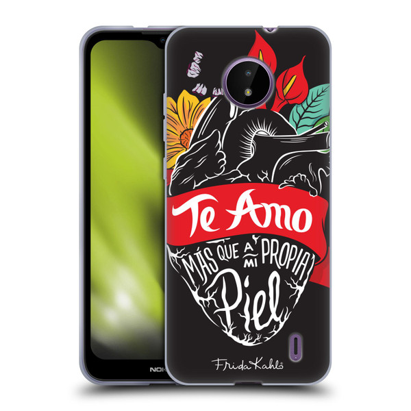 Frida Kahlo Typography Heart Soft Gel Case for Nokia C10 / C20