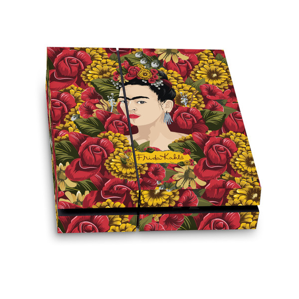 Frida Kahlo Floral Portrait Pattern Vinyl Sticker Skin Decal Cover for Sony PS4 Console