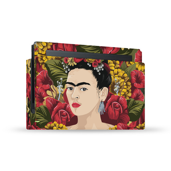 Frida Kahlo Floral Portrait Pattern Vinyl Sticker Skin Decal Cover for Nintendo Switch Console & Dock