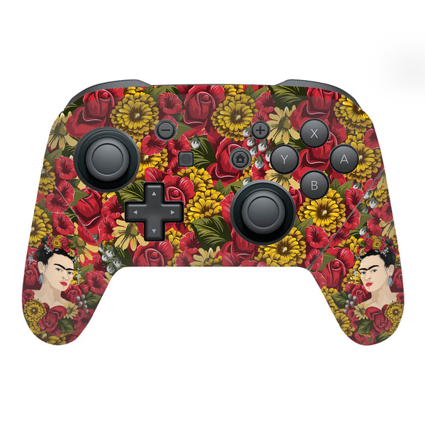 Frida Kahlo Floral Portrait Pattern Vinyl Sticker Skin Decal Cover for Nintendo Switch Pro Controller