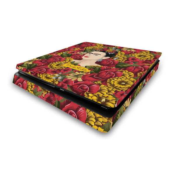 Frida Kahlo Floral Portrait Pattern Vinyl Sticker Skin Decal Cover for Sony PS4 Slim Console