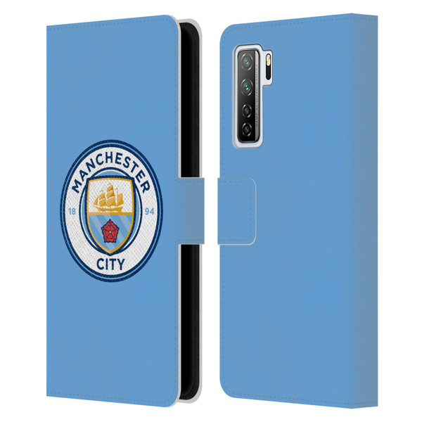Manchester City Man City FC Badge Blue Full Colour Leather Book Wallet Case Cover For Huawei Nova 7 SE/P40 Lite 5G