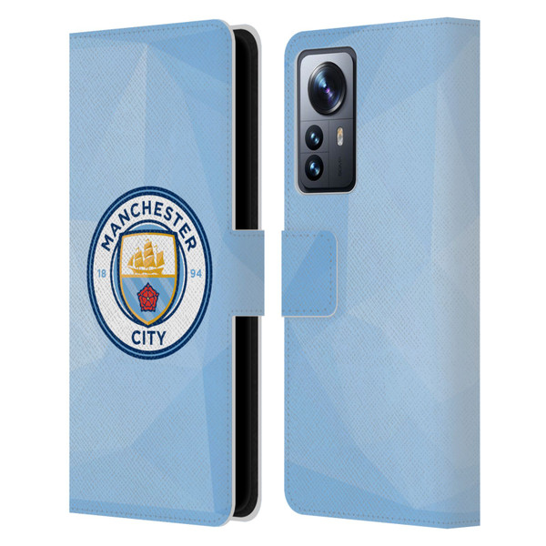 Manchester City Man City FC Badge Geometric Blue Full Colour Leather Book Wallet Case Cover For Xiaomi 12 Pro