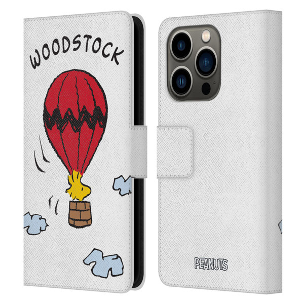 Peanuts Characters Woodstock Leather Book Wallet Case Cover For Apple iPhone 14 Pro