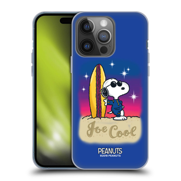 Peanuts Snoopy Boardwalk Airbrush Joe Cool Surf Soft Gel Case for Apple iPhone 14 Pro