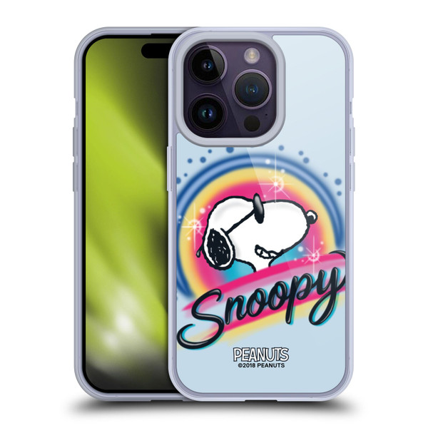 Peanuts Snoopy Boardwalk Airbrush Colourful Sunglasses Soft Gel Case for Apple iPhone 14 Pro